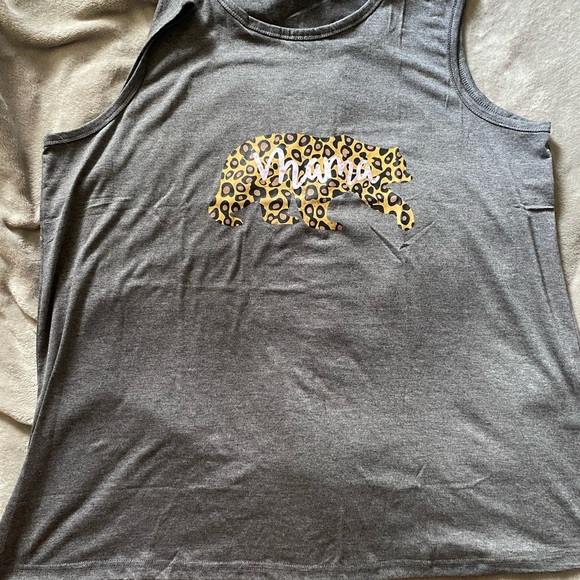 Haute Gray Sleeveless Women’s Top with Leopard Print 2X - Picture 1 of 6